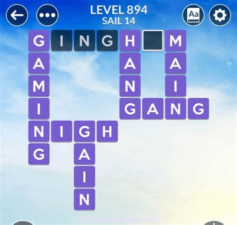 Wordscapes Level 894 Answers On this page you may find all the Wordscapes Level 894 Answers and Solutions. . Wordscapes 894